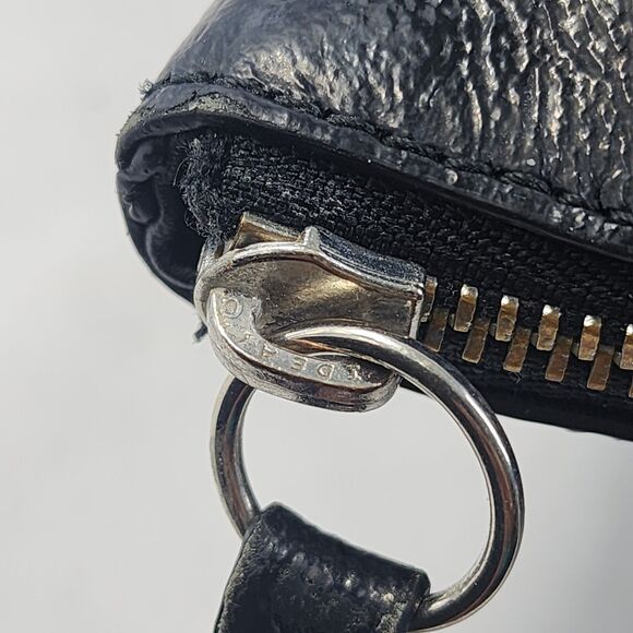 COACH Laura F18336 Large Logo Designer Black Leather Tote Shoulder Bag Purse - Picture 5 of 16